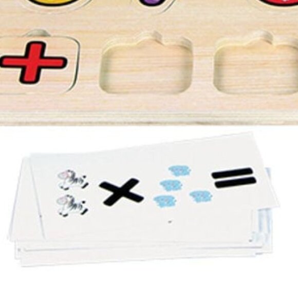 Wooden Numbers Puzzle with Math Equation Cards New Sealed Age 5+ - Picture 5 of 11
